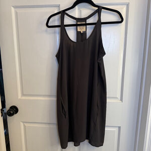 Women's Chaser Mini Silk Dress Size M charcoal NWT